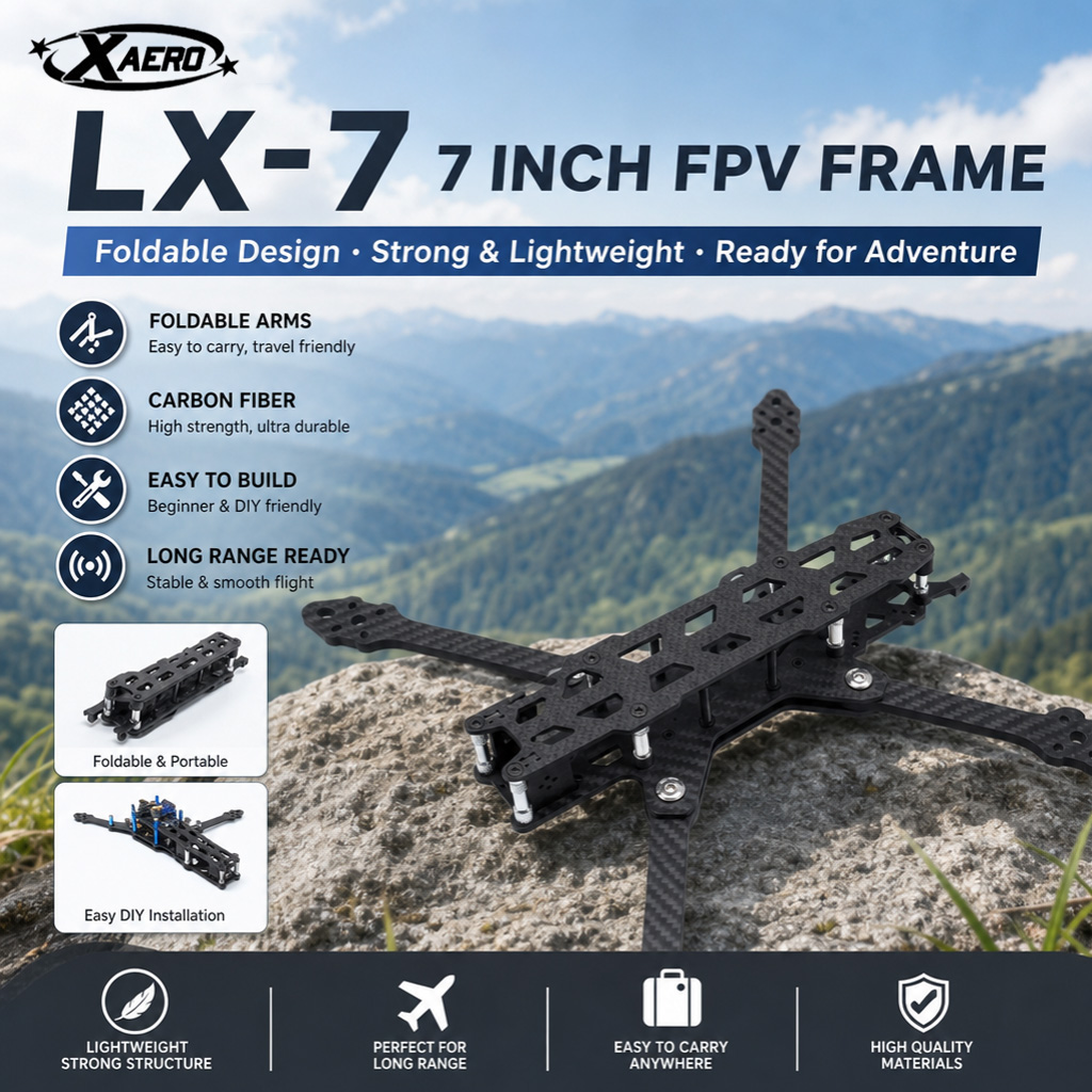 Drone Kit Octocopter - PAURC LX-7 Bingkai FPV Lipat 7